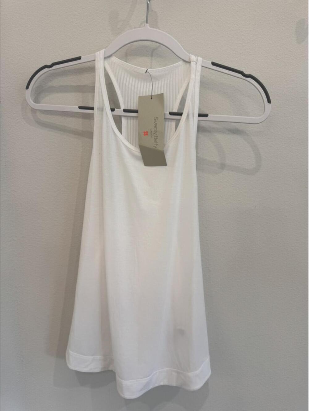 Sweaty Betty White Racerback Tank Top XL - NWT